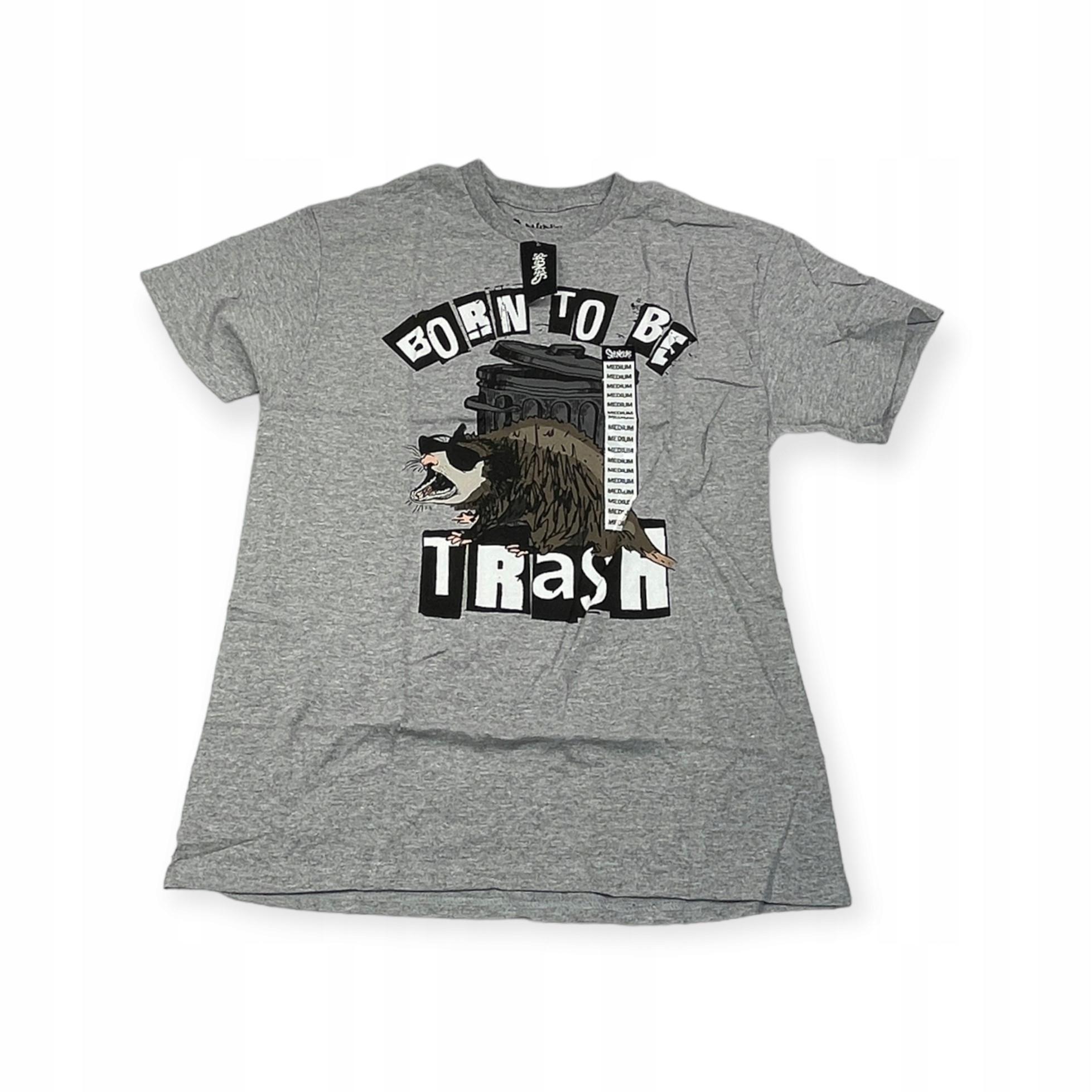 Outletup-clothes Koszulka T-shirt męski okrągły dekolt SPENCER'S nadruk L