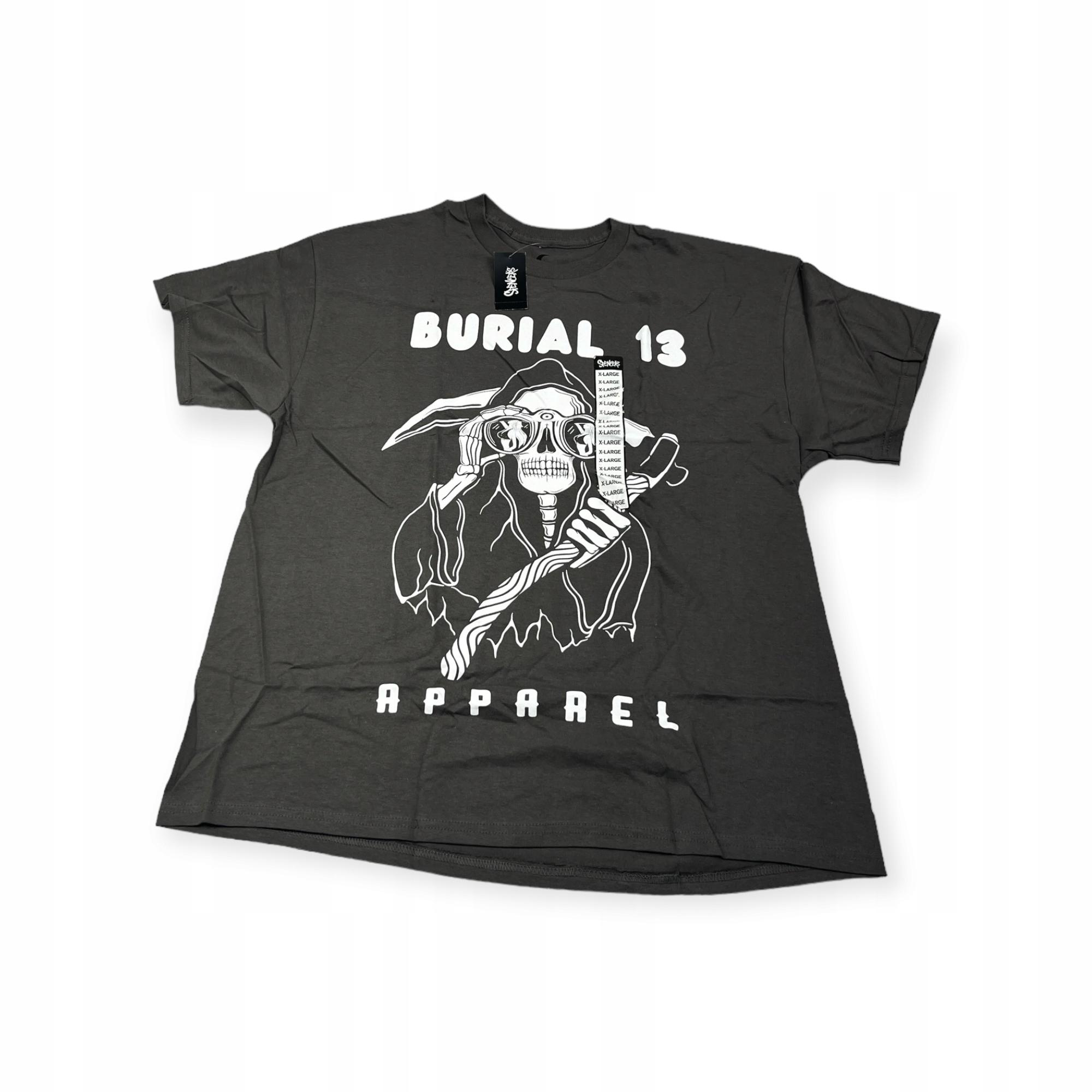 Outletup-clothes Koszulka T-shirt męski okrągły dekolt SPENCER'S nadruk L