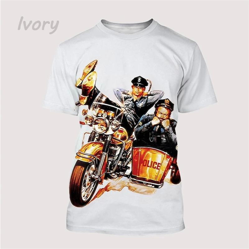 Laoxu Nieuwste Bud Spencer Terence Hill 3d Print Tops Harajuku O-hals T-shirt Casual Korte Mouw Mode T-shirt Zomer Herenkleding L
