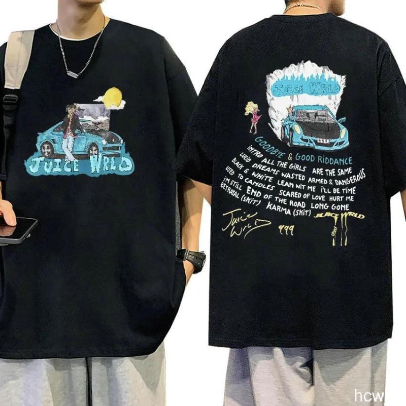 The second face a man Rapper JUICE WRLD klassiek T-shirt met korte mouwen en print S