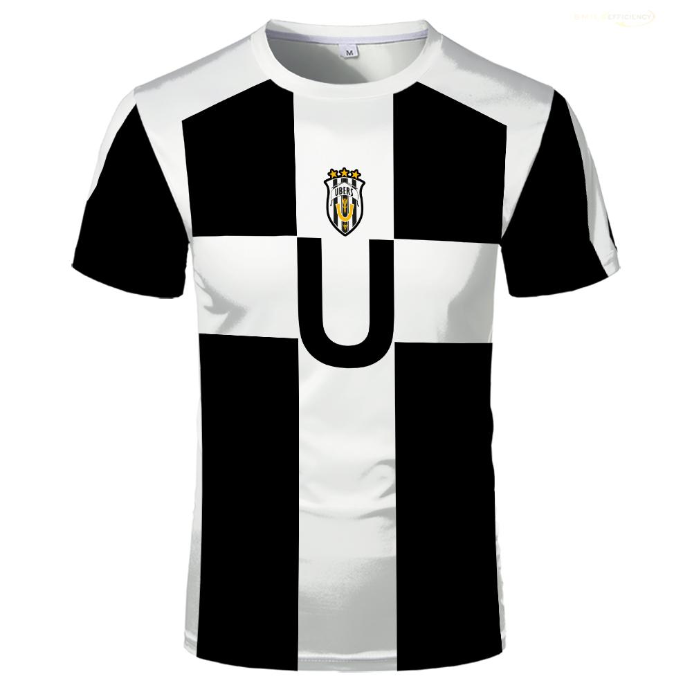 Xuhaijian02 2025 Zomer Vijf Persoon Patroon VL Replika Anime Uber Blue Lock Volledige Print Heren T-shirt Cosplay Voetbal Jersey Futsal Patroon Tee S