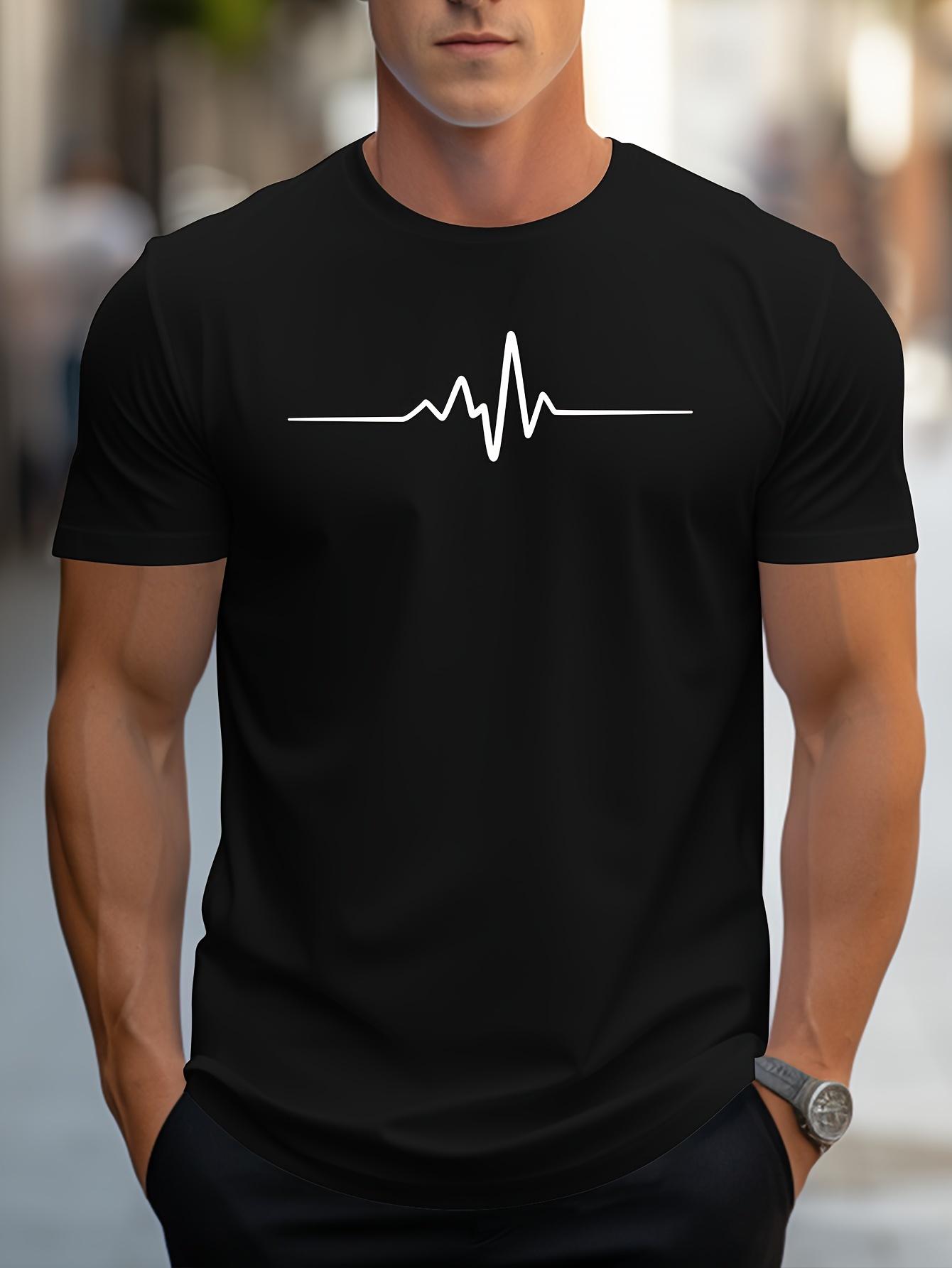 Chaokebang Zomerse losse maat creatief grafisch 3D-geprint heren T-shirt slim fit casual sport ronde hals korte mouwen T-shirt top M