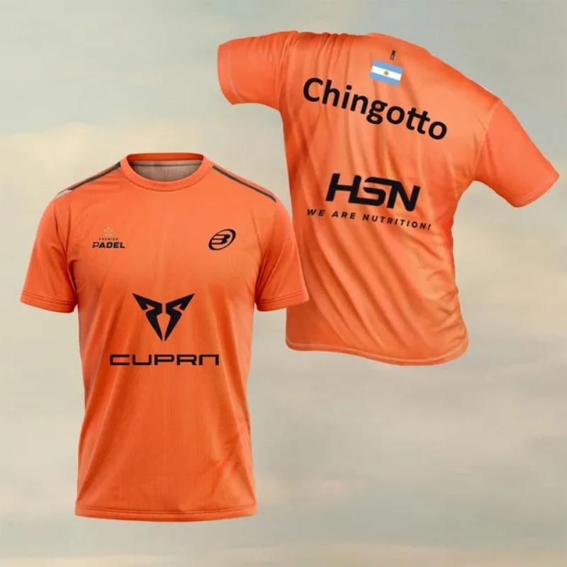 Zengyanqin02 Padel Wear Sport Jersey Heren T-shirt Dames Fitness Sneldrogende Tops Zomer Ademend T-shirt Padel Korte Mouw Herenkleding S