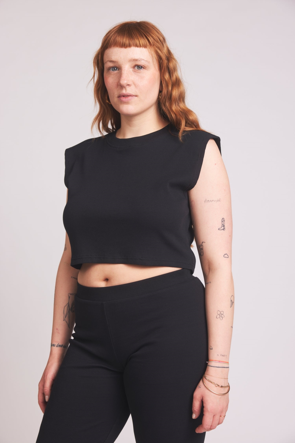 BaÃ¬ge the Label Damen vegan Crop Top Bridget Schwarz