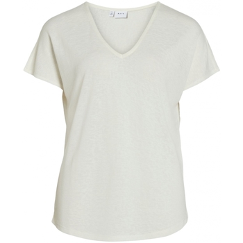 Vila Blouse  Top Amer S/S - Cloud Dancer