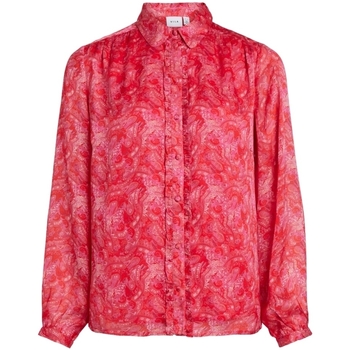Vila Blouse  Shirt Layla Vie L/S - Pink Yarrow