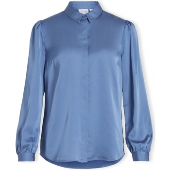Vila Blouse  Noos Shirt Ellette Satin - Coronet Blue