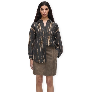 Rouge Edit Blouse  Alinine Print Shirt - Meteorite