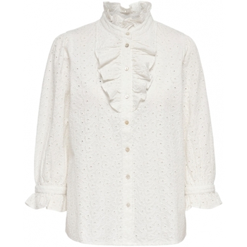La strada Blouse  Camisa Neela Broderie - Star White