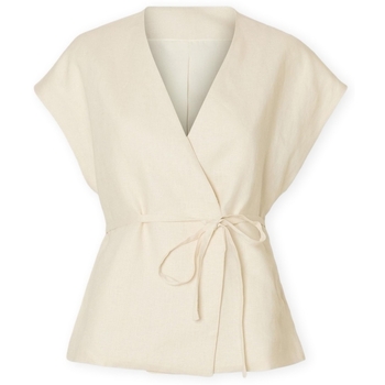 Selected Blouse  W Top Lia Linen - Birch