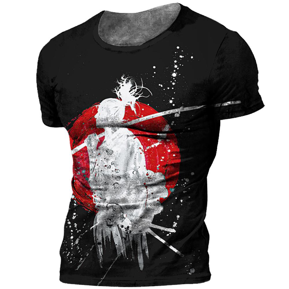 Xr 01 Nieuw T-shirt 3D-print Korte mouw Tops Tees Casual Retro heren-T-shirt Oversized Vintage herenkleding L