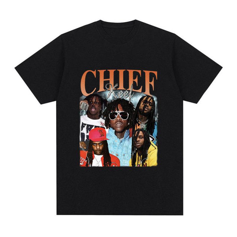 TENJINGE Trendy Ik Liefde Chief Keef T-shirt Herenmode Casual Korte Mouw T-shirt Vintage Gothic Oversized Katoenen T-shirts Hip Hop streetwear M