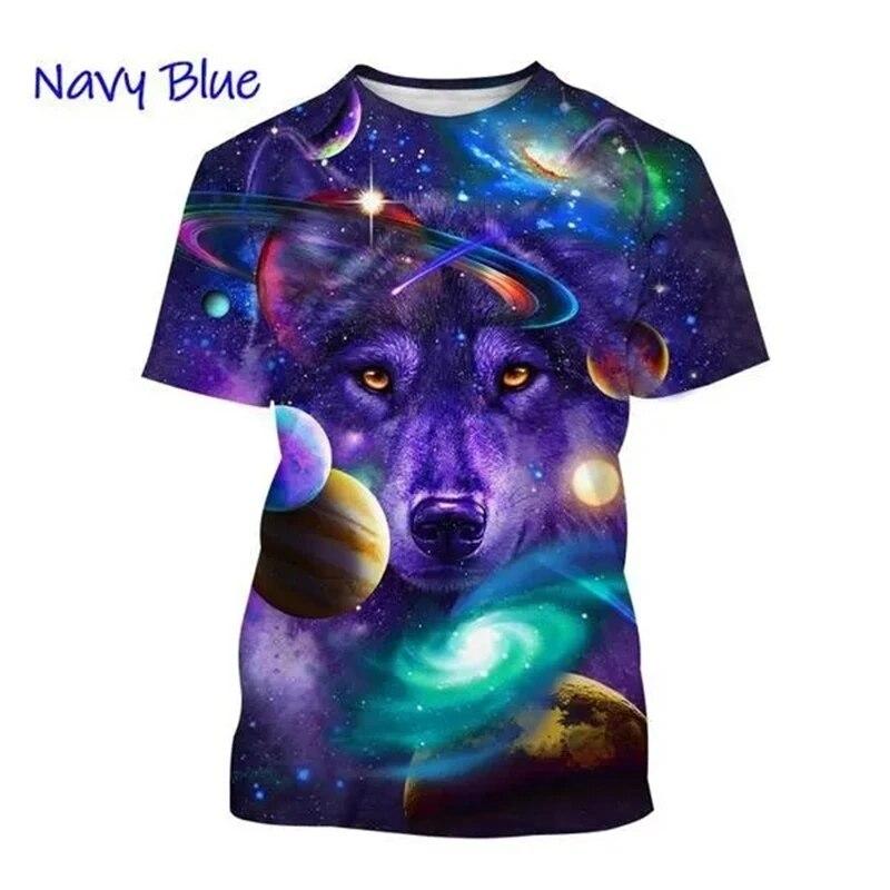 Bobby 2 Wolf 3D-print T-shirt Dierenpatroon Ronde hals Korte mouw Beast Wolf AI Art Fashion Casual Tops voor mannen en vrouwen 4XL