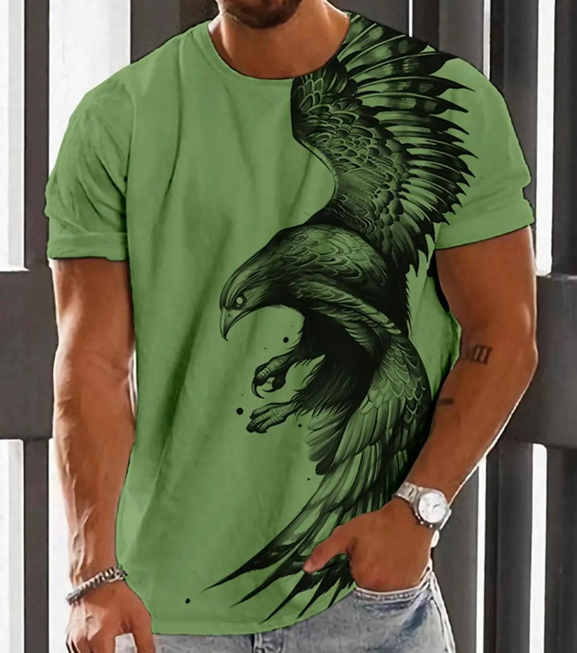 Transmission of love Heren T-shirt Voor Heren 3D Geprint Grafisch Wolf T-shirts Oversized Mode Tops Korte Mouwen Zomer Dameskleding Tees Tops L