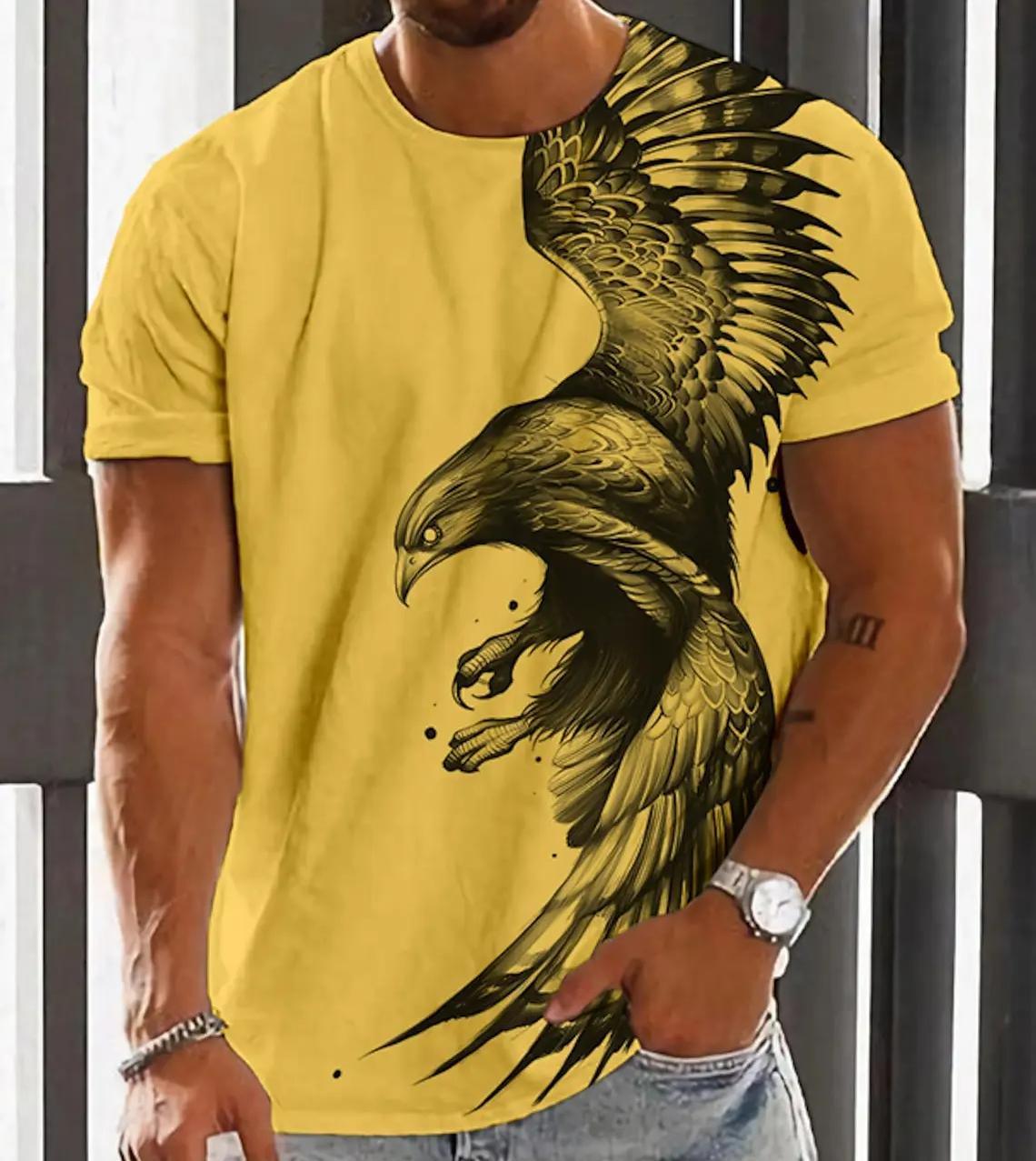 Transmission of love Heren T-shirt Voor Heren 3D Geprint Grafisch Wolf T-shirts Oversized Mode Tops Korte Mouwen Zomer Dameskleding Tees Tops XXL