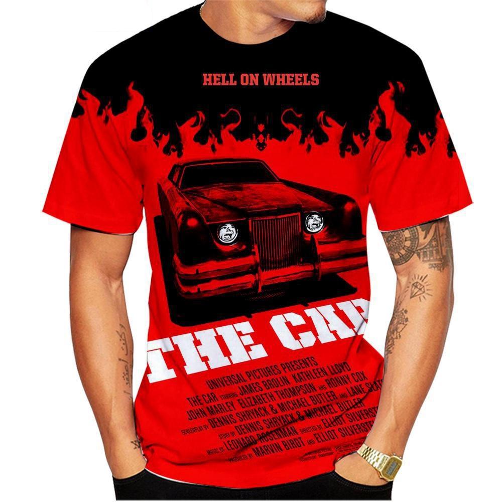 Xin nan zhuang Christine Stephen King Heren Casual T-shirt Stephen King Horror Killer Car Zwart 3D geprint Kort Mouw Horror Top XL
