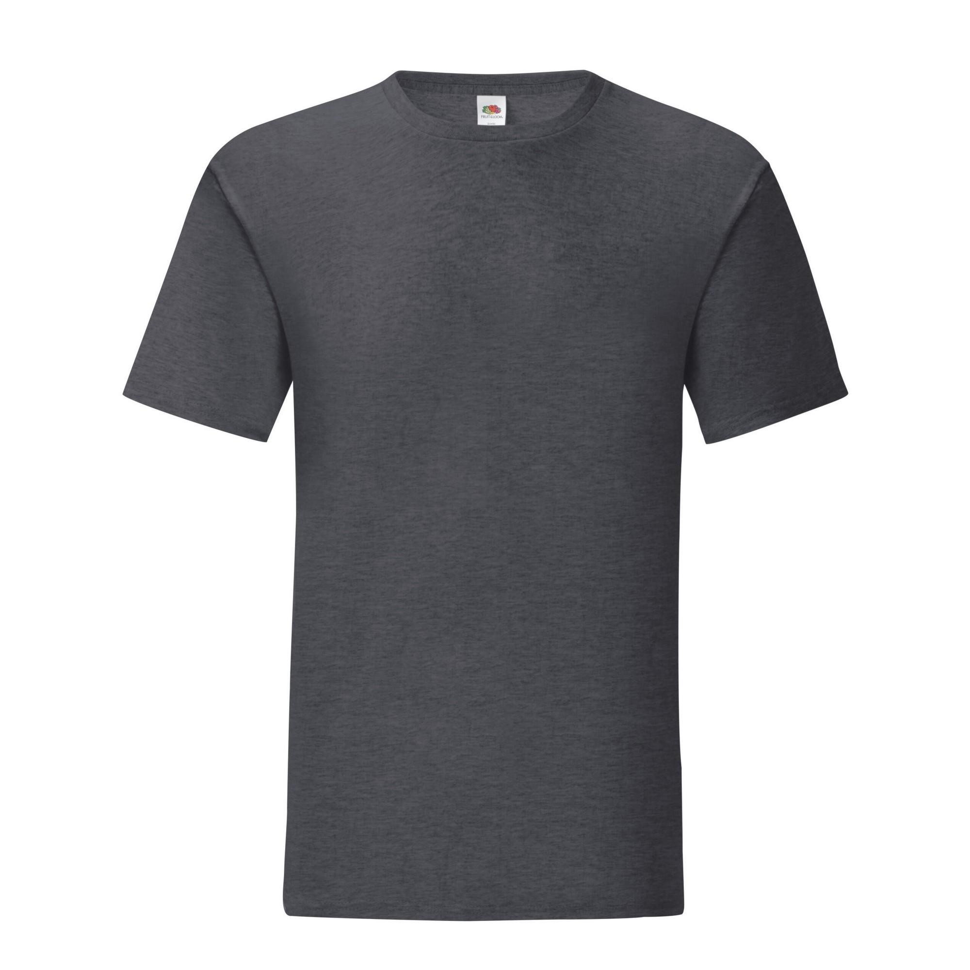 Fruit Of The Loom Mens Iconic 150 Heather T-Shirt M donkergrijze kleur
