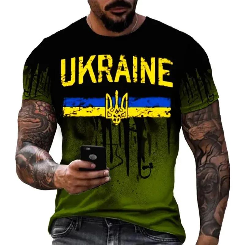 Wengy 2 Vintage Heren T-shirt Oekraïense T-shirt 3d Heren Oekraïne Militaire Leger Embleem T-shirts Oekraïense Vlag Logo T-shirt Tees XXS-6XL M