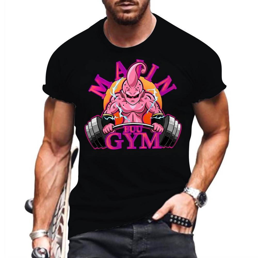 Baibao QIQI Tops Dragon Ball Z Streetwear Vegeta Heren T-shirt Y2k Kleding Goku Gym T-shirt Man Korte Mouw Tee Anime High Street Zomer 2024 XL
