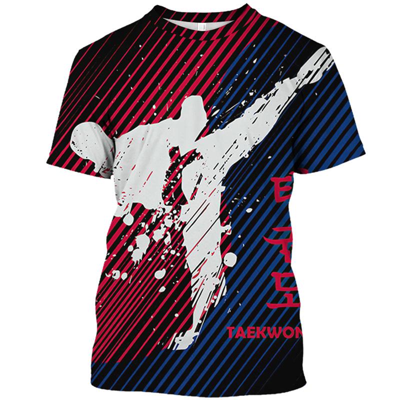 ETST WENDY 005 3D Taekwondo Judo Bedrukking T-shirt Kinderen Mode Sport Korte Mouwen Heren Zomer Gym Kleding Harajuku T-shirts Coole Tops XS