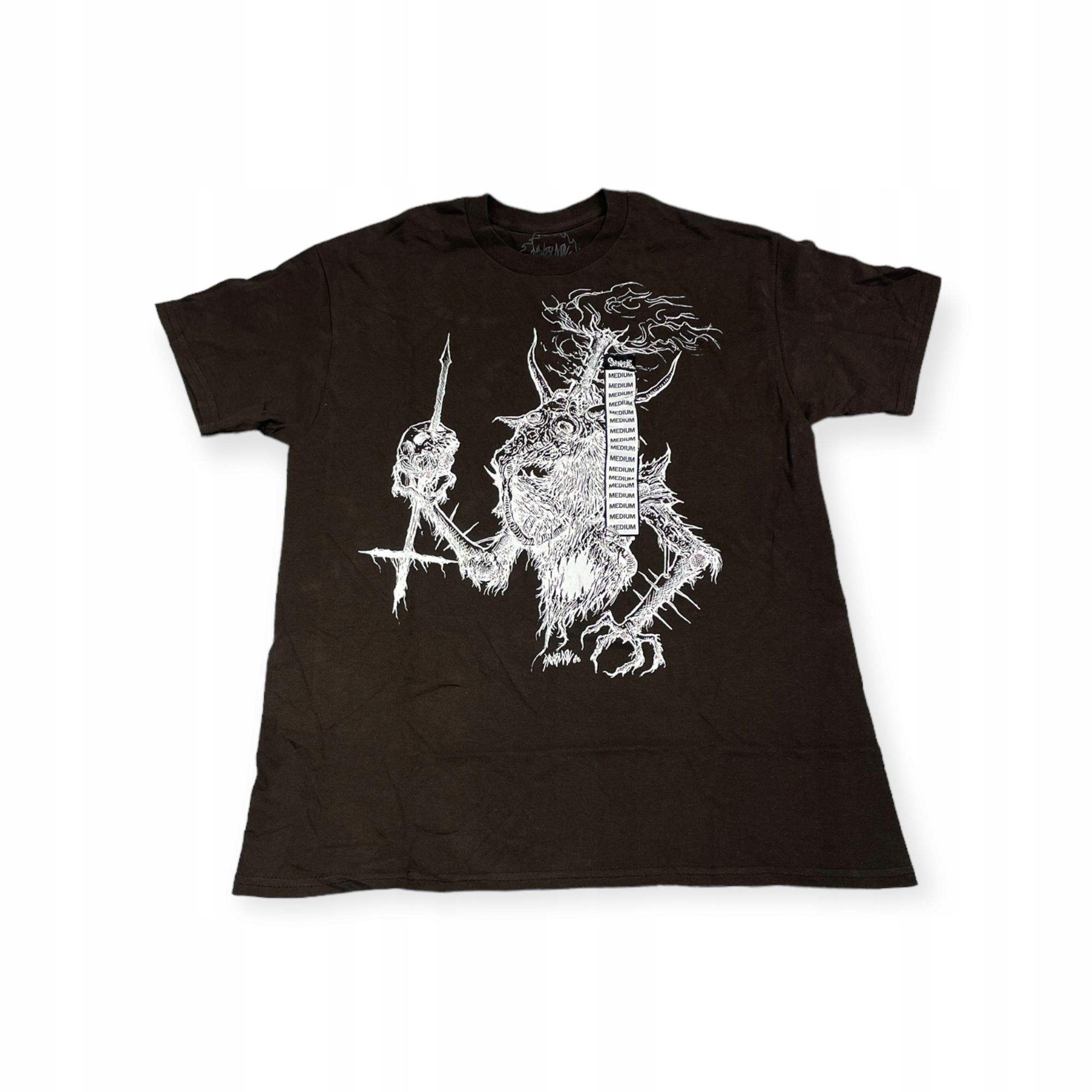 Outletup-clothes Koszulka T-shirt męski okrągły dekolt SPENCER'S nadruk M