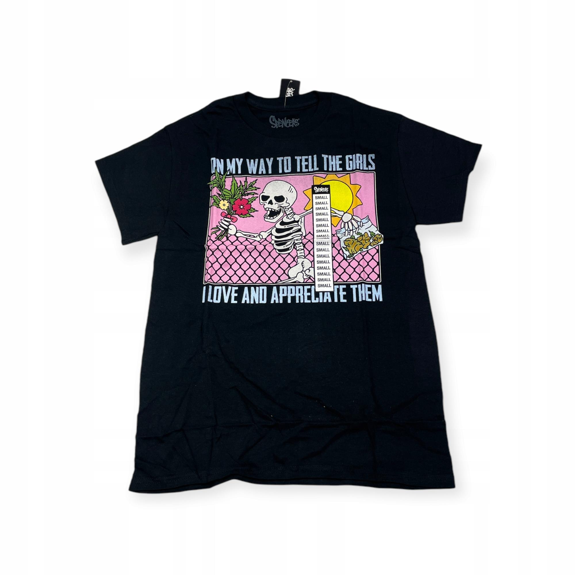 Outletup-clothes Koszulka T-shirt męski okrągły dekolt SPENCER'S NADRUK M