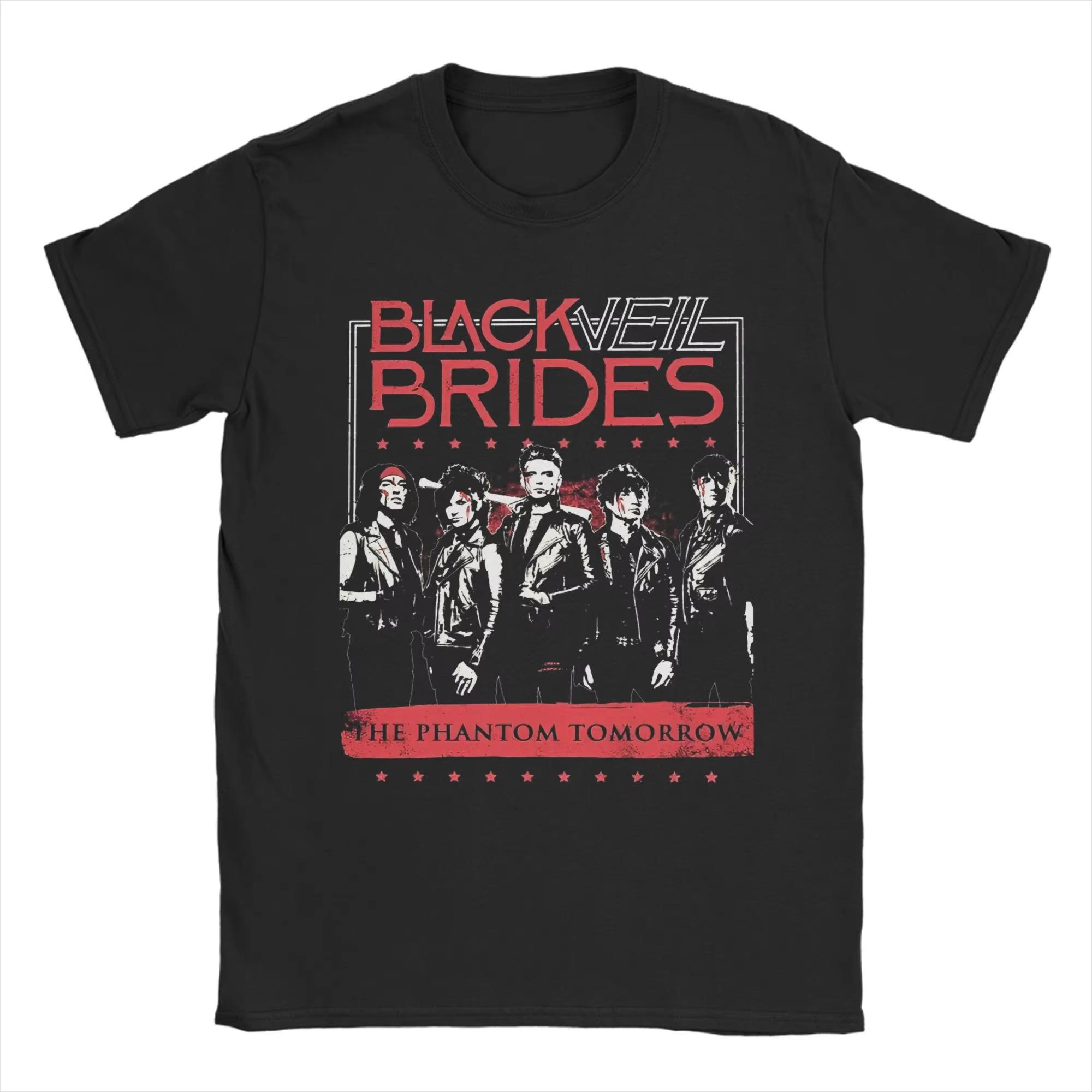 Comfortable season Men Women Printed Black Veils Brides Band Tee T Shirt Cotton T-shirts  vintage t shirt XXXXL