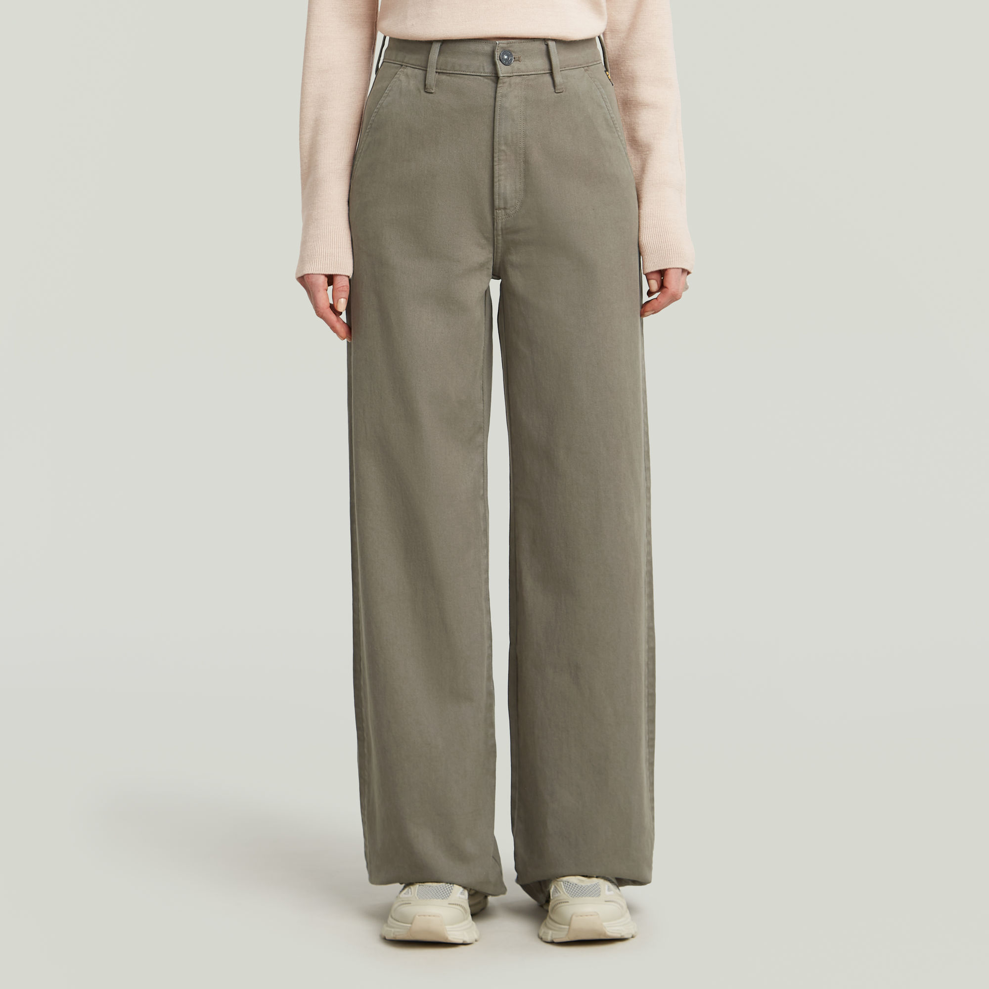 G-Star RAW Deck 2.0 High Loose Chino - Bruin - Dames