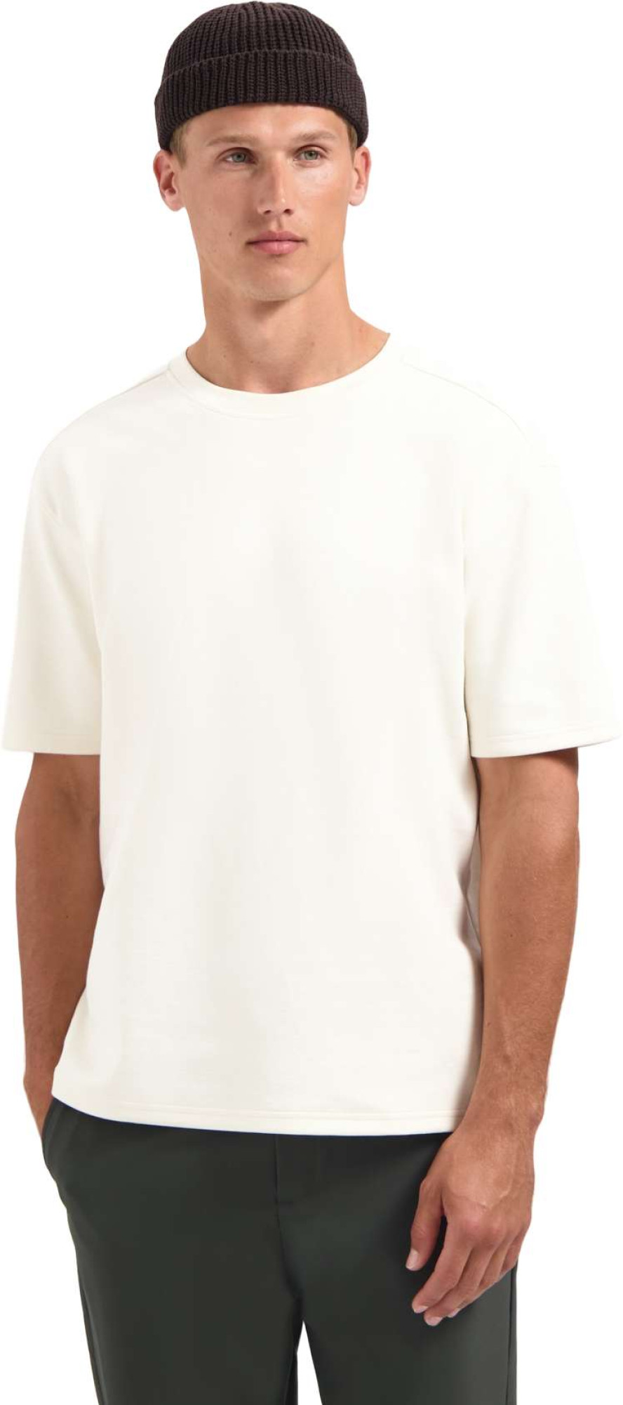 No Excess T-shirt crewneck solid heavy interl offwhite