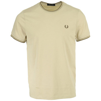 Fred Perry Twin Tipped Ringer T-Shirt, Ecru Tint