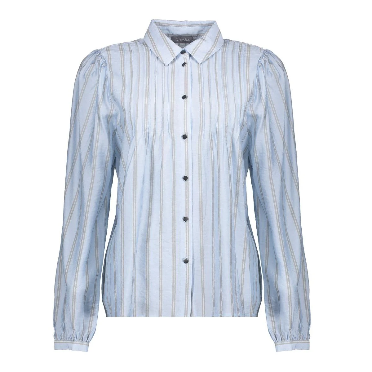 Geisha 53535-14 600 blouse stripes light blue/greige