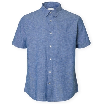 Selected Overhemd Lange Mouw  Noos Reg-Sun Shirt - Medium Blue Denim