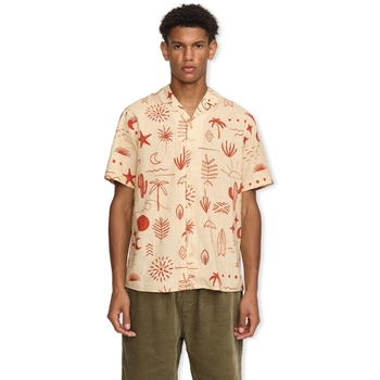 Rvlt Revolution Overhemd Lange Mouw  Short Sleeved Cuban Shirt 3169 - Red