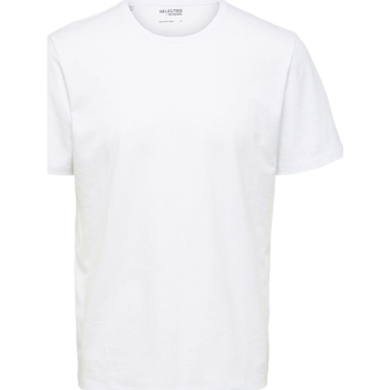 Selected T-shirt  Noos Pan Linen T-Shirt - Bright White