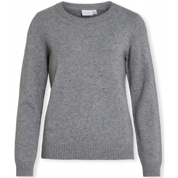 Vila Trui  Noos Ril O-Neck L/S - Medium Grey