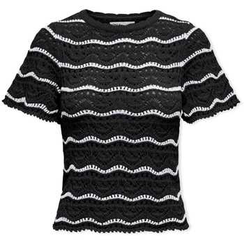Only Trui  Anna Sofia Life Knit - Black/Cloud Dancer