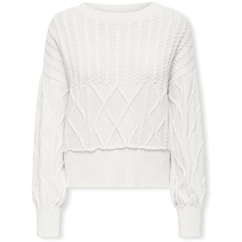 Only Trui  Katia Life Loose Cable Knit - Cloud Dancer