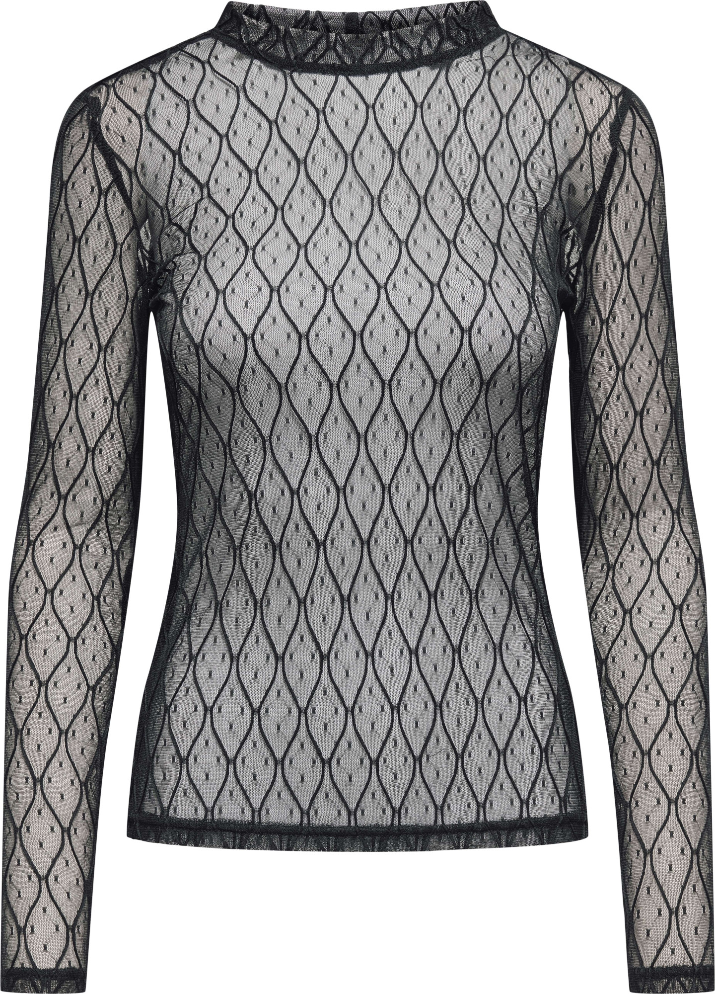 Only Onlsalina l/s lace top jrs black