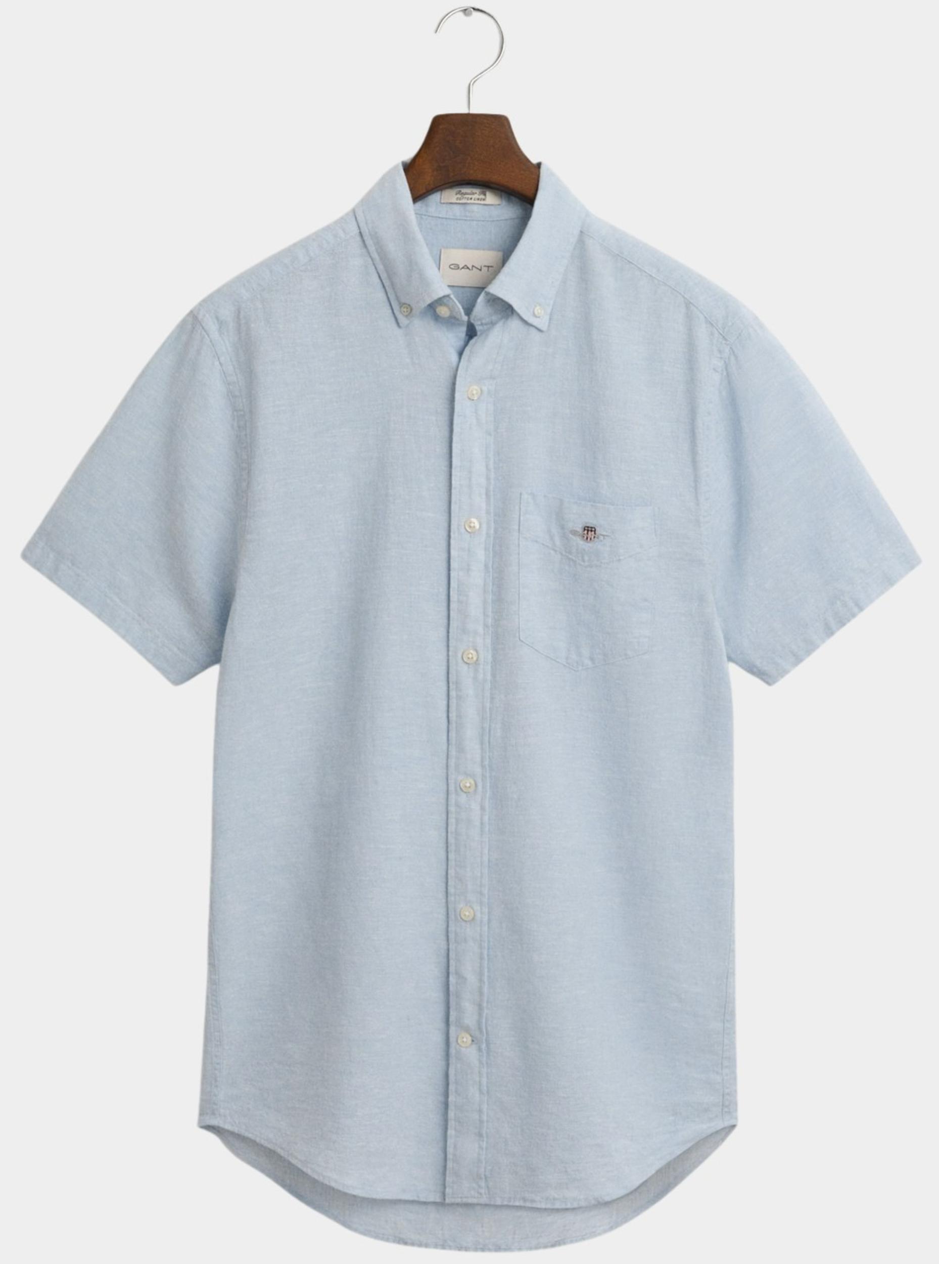 Gant Casual hemd korte mouw reg cotton linen ss shirt 3250083/457