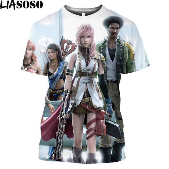 Baibao QIQI Herenkleding Final Fantasy VII Remake Heren T-shirt 3d Print Oversize Korte Mouw Trendy T-shirt Casual T-shirt Heren T-shirt Tops XXL