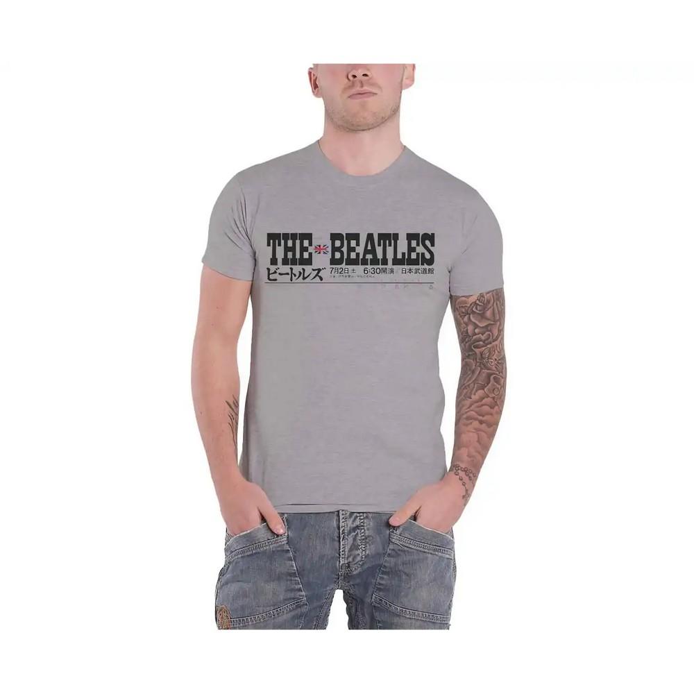 The Beatles Unisex volwassen Budokan set lijst T-shirt M grijs