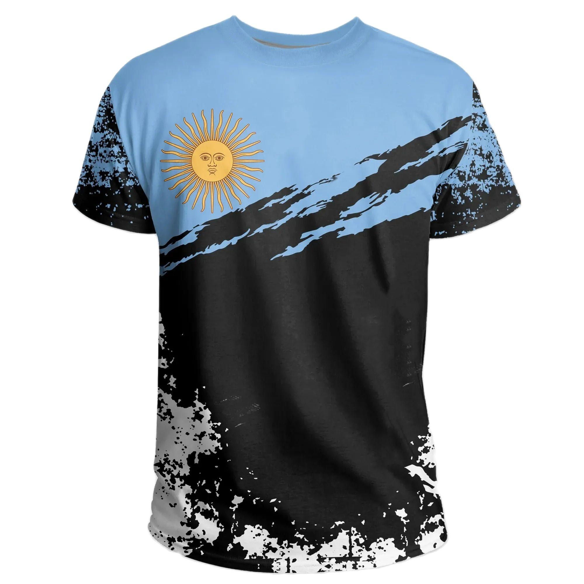 Xin nan zhuang Argentijnse Heren T-shirts Korte Mouwen T-shirts Met 3d Nationale Vlag Logo Stad Mode T-shirts Voetbal Ademende T-shirts XXXL