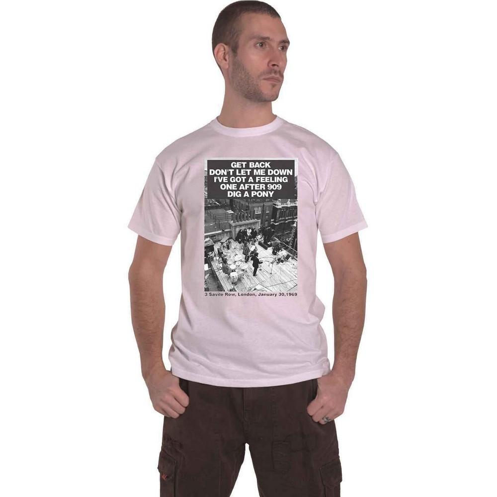 The Beatles Unisex volwassen Rooftop Songs katoenen T-shirt XXL