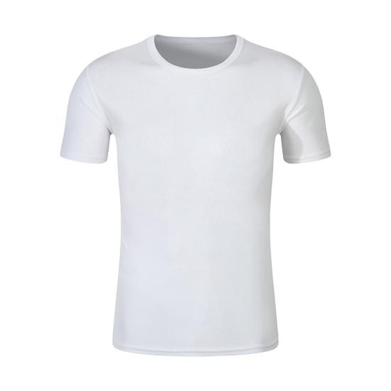Selling Clothing Unisex reclame-T-shirt korte mouw O-hals zweetabsorptie sneldrogend zacht ademend doe-het-zelf print elastische sport ontmoet activiteiten top M wit