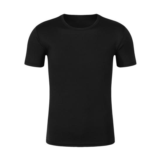 Selling Clothing Unisex reclame-T-shirt korte mouw O-hals zweetabsorptie sneldrogend zacht ademend doe-het-zelf print elastische sport ontmoet activiteiten top M zwart