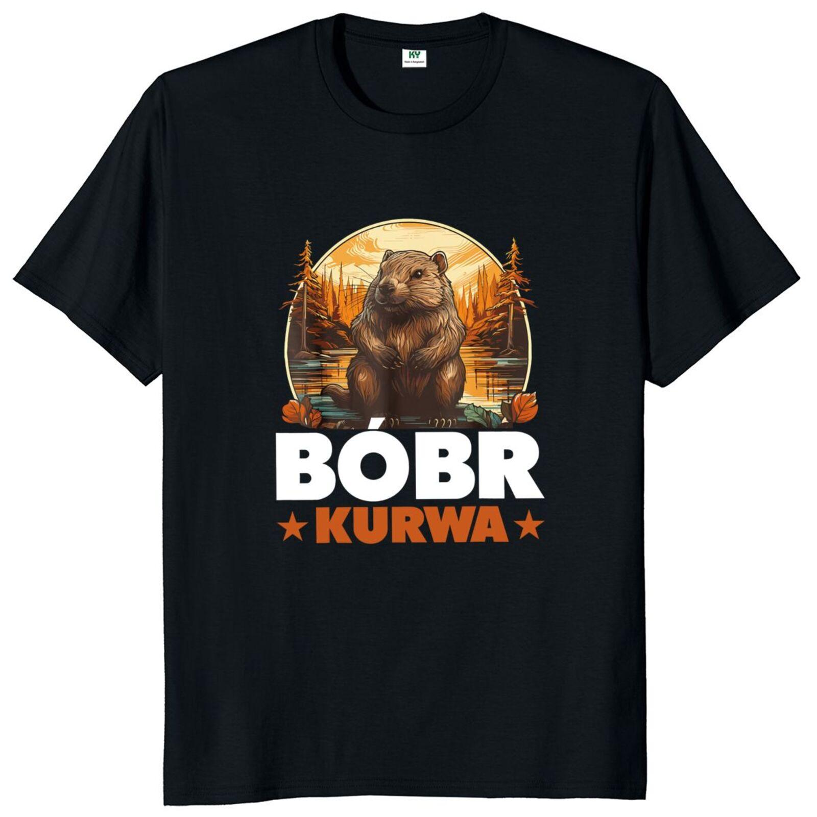 FT T Shirts Bober Kurwa Bobr T-shirt Retro Grappige Meme Trend Y2k Grafische T-shirt Zacht Unisex 100% Katoen Tee Tops L