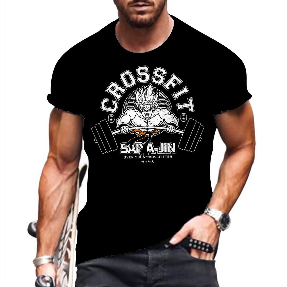 Baibao QIQI Shirt Man Vegeta Zomer Gym T-shirt Man Z Kleding Mannen Goku High Street 2024 Harajuku Stijl 3D Print Koppel Outfit XL