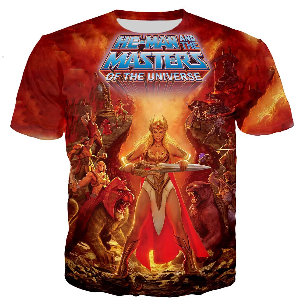 Baibao QIQI Nieuwe He Man And The Masters of The Universe T-shirts Anime 3D Print Streetwear Mannen Vrouwen Mode Oversized T-shirt Kinderen Tees Tops 2XL