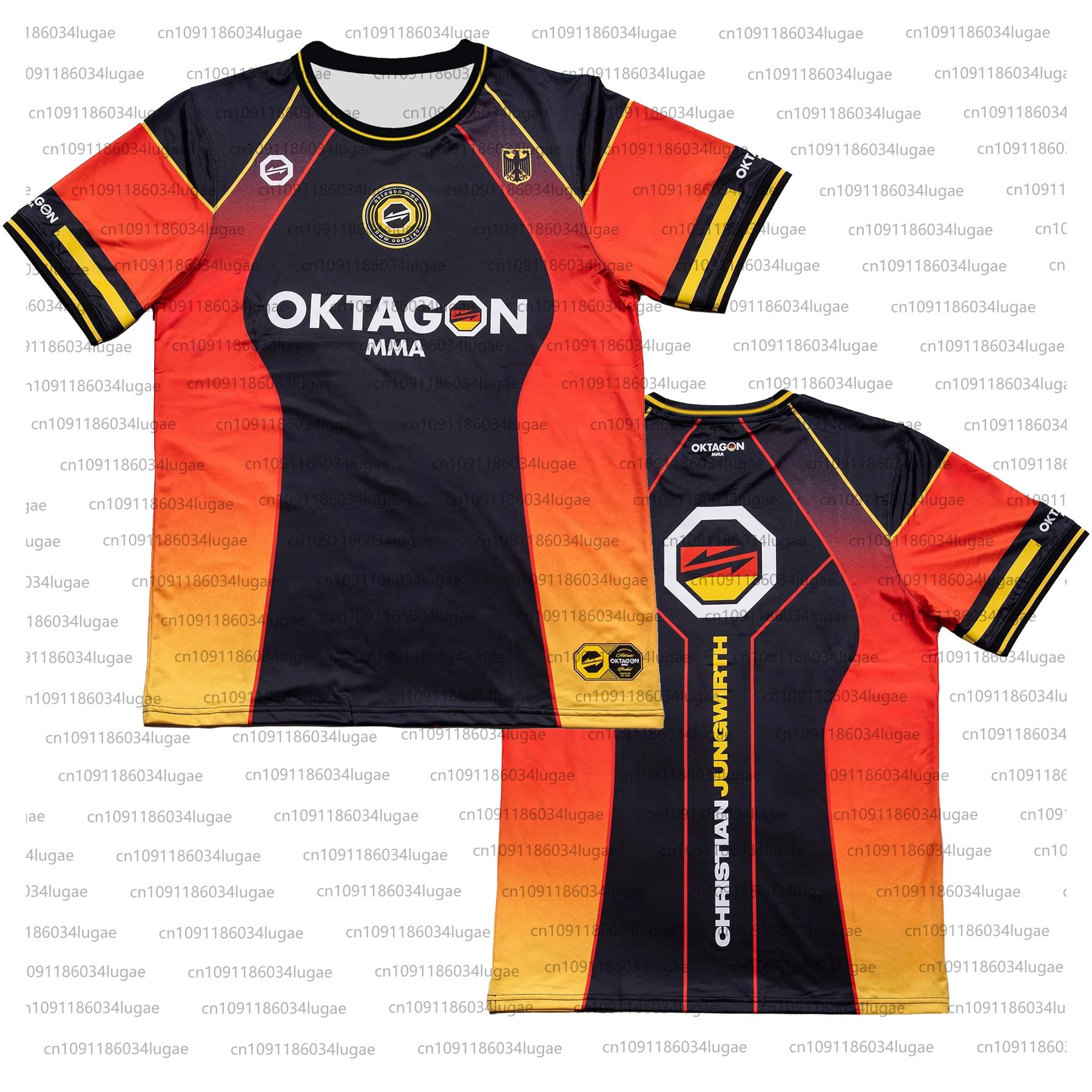 ETST 006 2025 Zomerprint OKTAGON Fighting Fighter Fans Uniform Heren Dames Ademend Ronde Hals Korte Mouw Heren Casual T-shirt Jersey XL