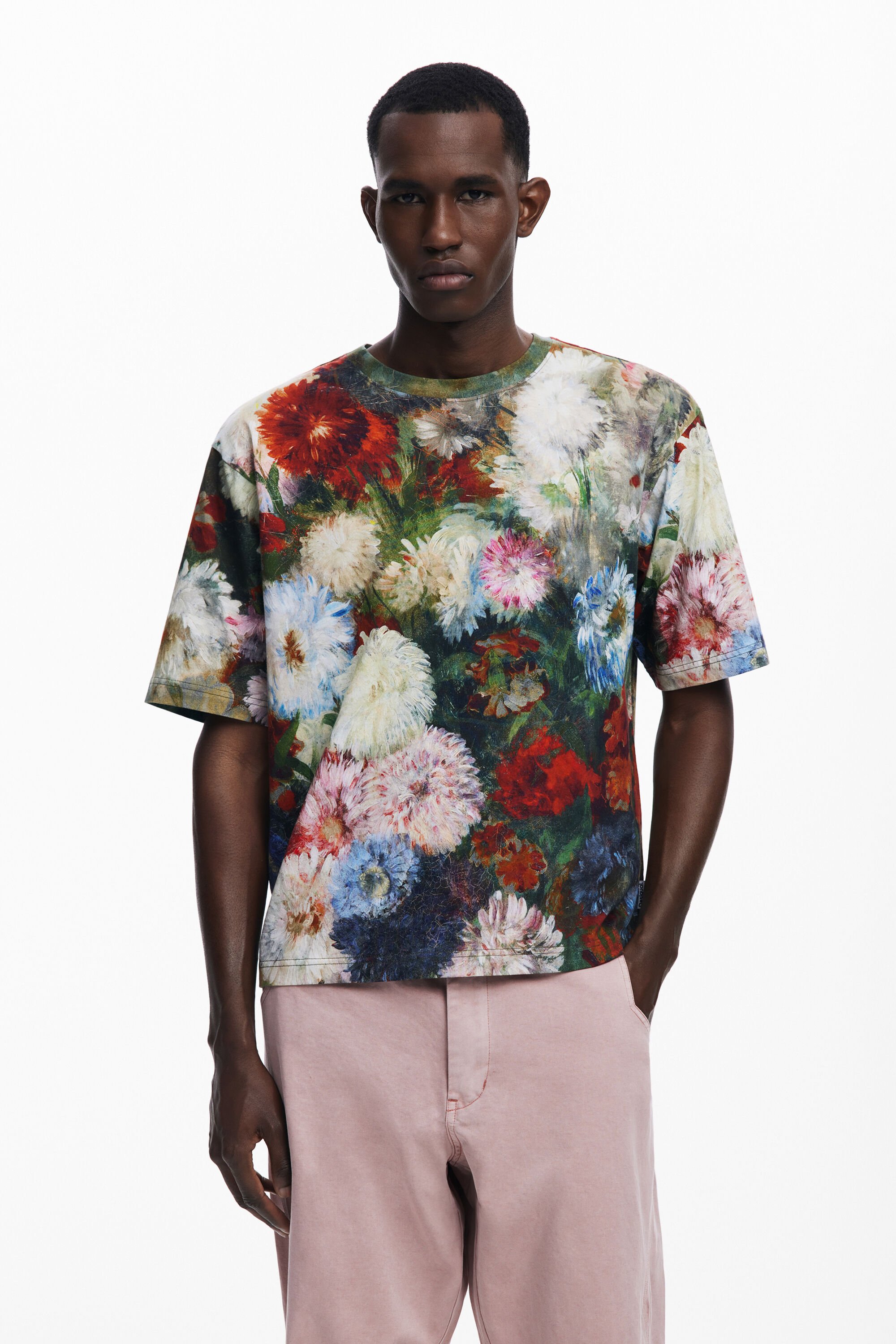 Desigual T-shirt met korte mouwen tuin - GREEN